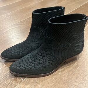 Diba Zora Snake Embossed Leather Ankle Boot | 8